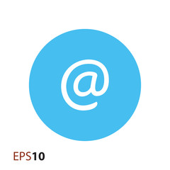 Email sign vector icon for web and mobile