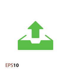 Upload vector icon for web and mobile