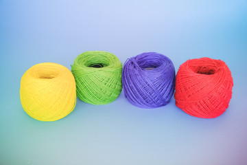 colorful yarn with filter effect retro vintage style