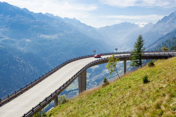 Beautiful mountain road in Switzerland