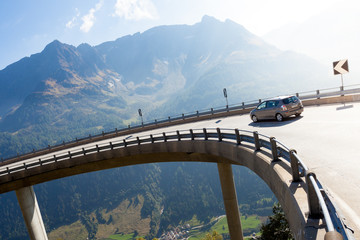 Beautiful mountain road in Switzerland
