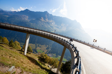 Beautiful mountain road in Switzerland