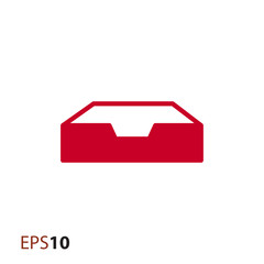 Paper container vector icon for web and mobile