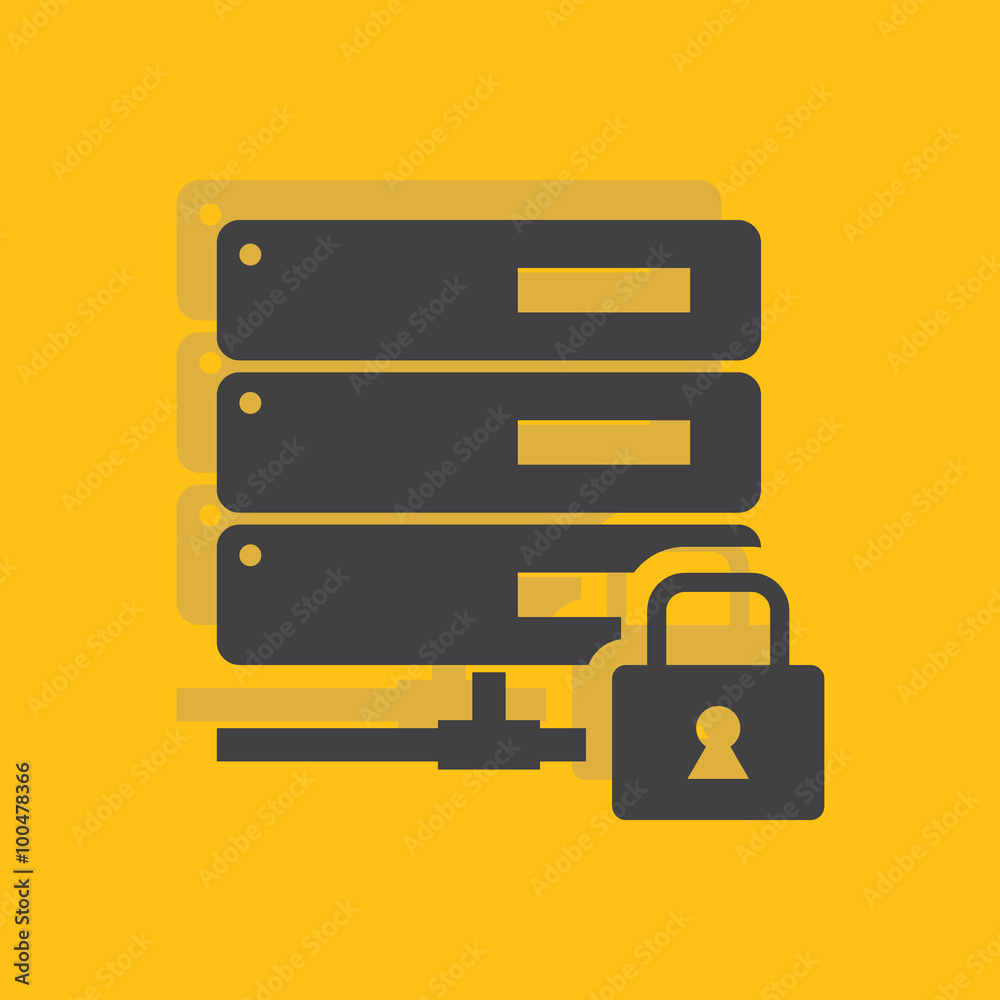 Poster Database security protection icon