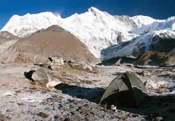 Store enrouleur tamisant Cho Oyu camping under cho oyu - cho oyu base camp - nepal