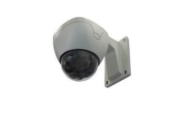 CCTV camera/CCTV camera ensures reliable protection of property. Isolated on a white background.