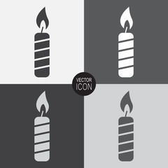 Candle vector icon.