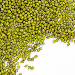 Mung beans isolated on white background