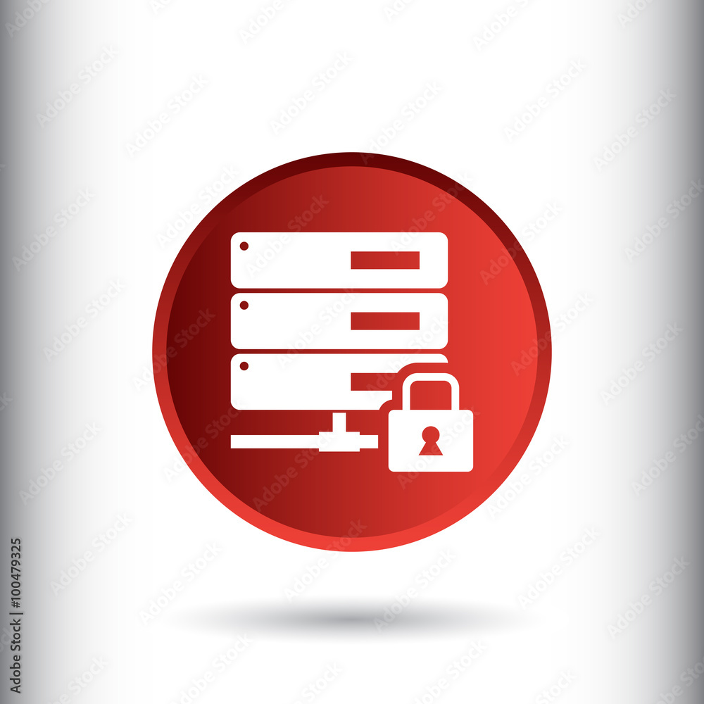 Poster database security protection icon