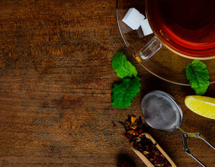 Top-view of Tea and Ingredients