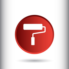 Paint roller icon for web and mobile