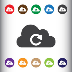 Cloud sync refresh icon for web and mobile