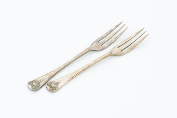 Vintage three-tine forks