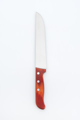 Wood handle slicing knife