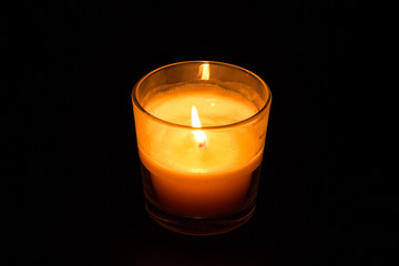 Candle glowing