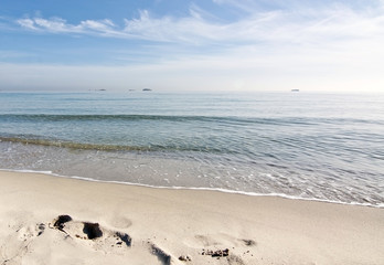 Dreamy soft winter beach