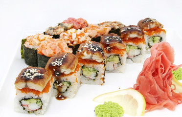 delicious seafood sushi at a Japanese restaurant