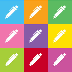 Pen vector icon for web and mobile