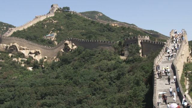 Section of the Great Wall of China at Badaling.