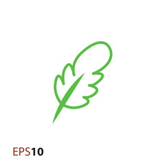 Old feather pen vector icon for web and mobile