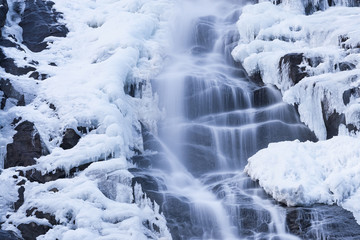 Fototapeta na wymiar Waterfall frozen