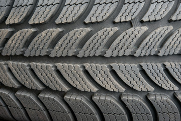 Car tire close up