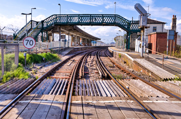 Newhaven railway bridge over tracks leading to the incinerator