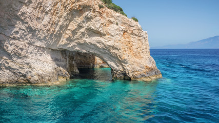 The Blue Caves in Zakynthos, Ionian Islands, Greece

