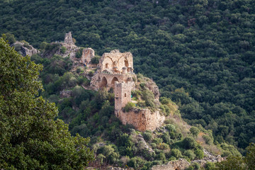 Fototapeta premium Montfort Castle in Upper Galilee, Israel