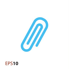 Paperclip vector icon for web and mobile