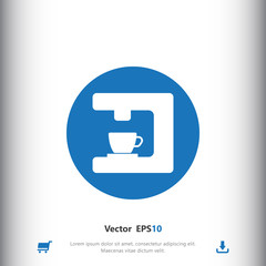 Coffee machine, coffee maker icon