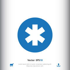 Fototapeta na wymiar Medical symbol of the Emergency icon