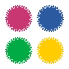 Starburst, badge shapes 