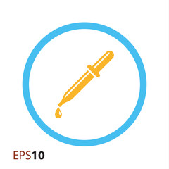 Pipette vector icon for web and mobile