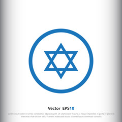 Star of david icon for web and mobile