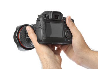 Photo camera in hand