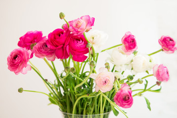 Bouquet of colorful persian buttercup flowers (ranunculus)