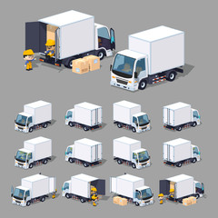 Cube World. White truck © andrew_rybalko