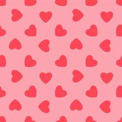 Valentines day. Pink hearts - seamless pattern.