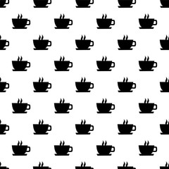 Seamless texture with a cup of coffee