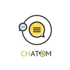 Chat vector symbol icon or logo. 