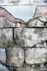 Background of old cracked stone wall