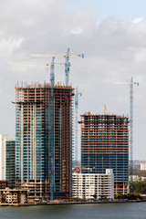 Fototapeta na wymiar Miami construction site, Florida