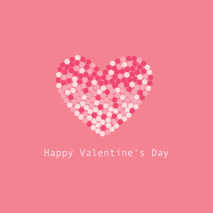 Heart dots for valentine day greeting