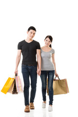 Asian couple shopping