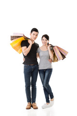 Asian couple shopping