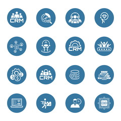 Flat Design Business Icons Set.