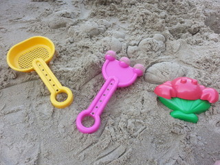 Fototapeta na wymiar Sand Toys