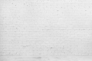 White brick wall for background