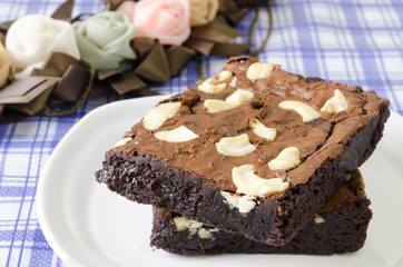homemade chocolate brownie